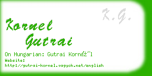 kornel gutrai business card